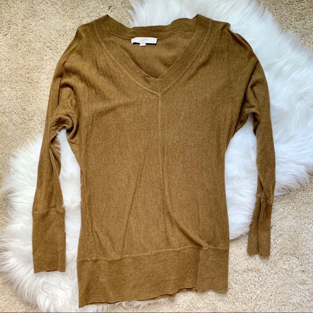 LOFT ANN TAYLOR Long Sleeve Form Fitting Blouse
